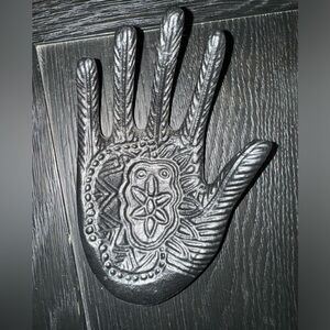 Black Hamsa Hand Jewelry/Crystal Tray Holder